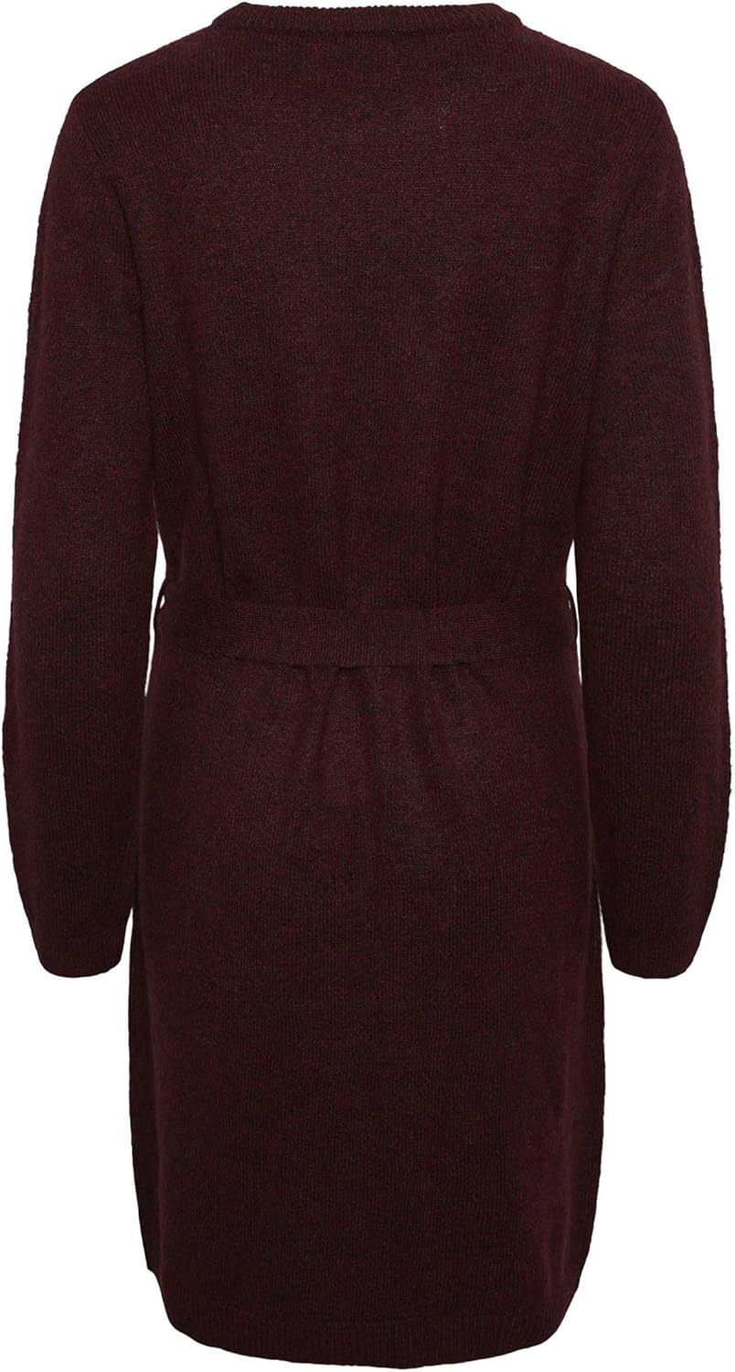 PIECES Female Strickkleid PCJULIANA XS Tawny Port, XS Tawny Port
