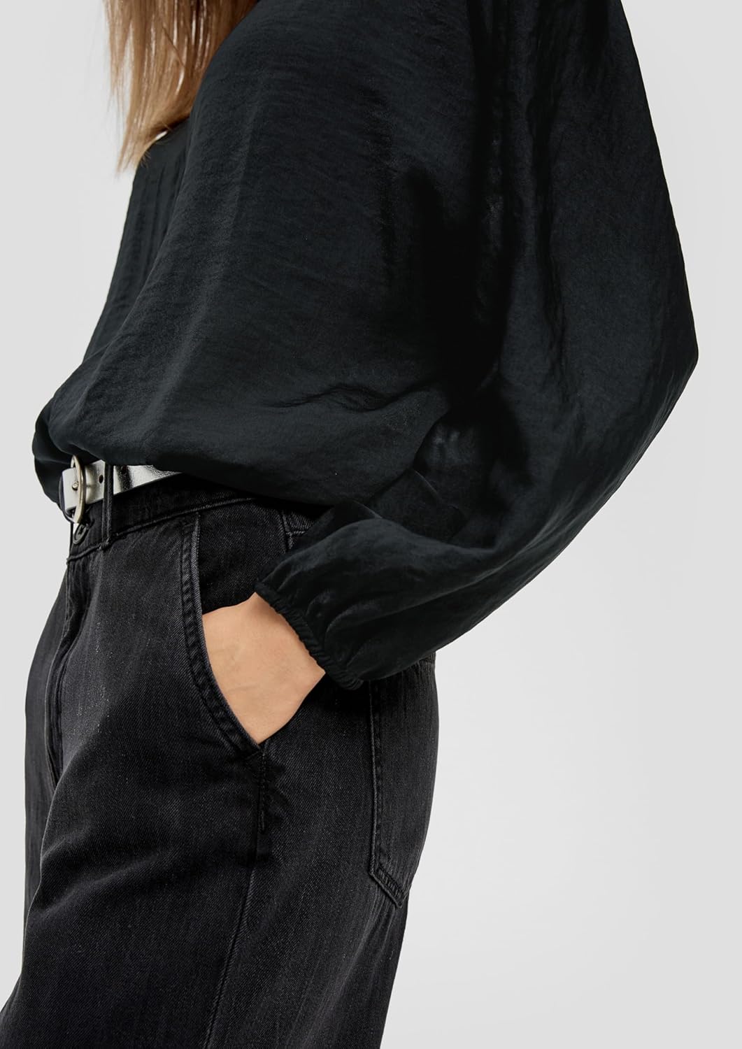 s.Oliver Bluse mit Fledermausärmeln 36 Schwarz, 36 Schwarz
