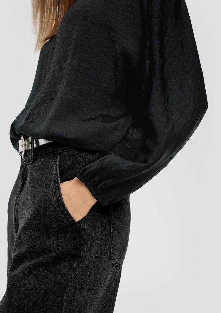 s.Oliver Bluse mit Fledermausärmeln 36 Schwarz, 36 Schwarz