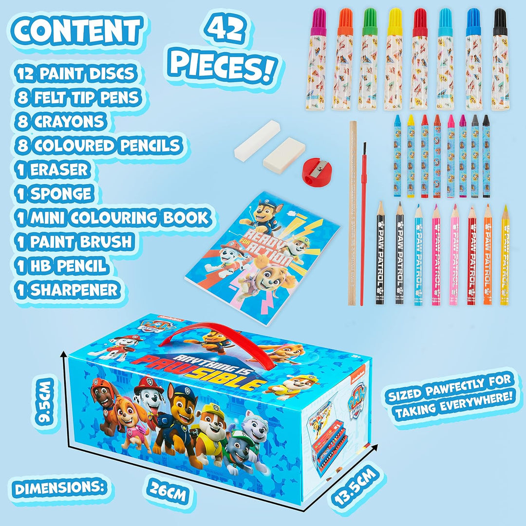 PAW PATROL Malkoffer, Malset für Kinder (Mehrfarbig), Mehrfarbig