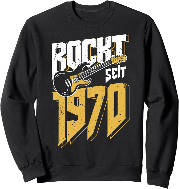 52. Geburtstag Rockt Seit 1970 Jahrgang Rock Mann Frau Cool Sweatshirt