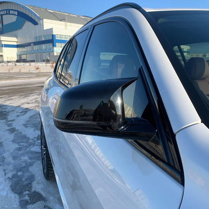 GSRECY Spiegel-Abdeckkappen im M-Stil, glänzend, Schwarz, für X3 X4 G01 G02 2018 2019 2020 2021, X5