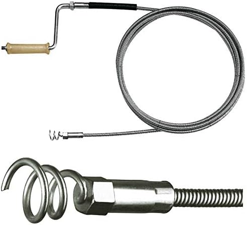 Rohrreinigungsspirale Ø 15mm x 5m, mit 50mm Trichterbohrer, für Rohre ab DN 100mm, optionale Verläng