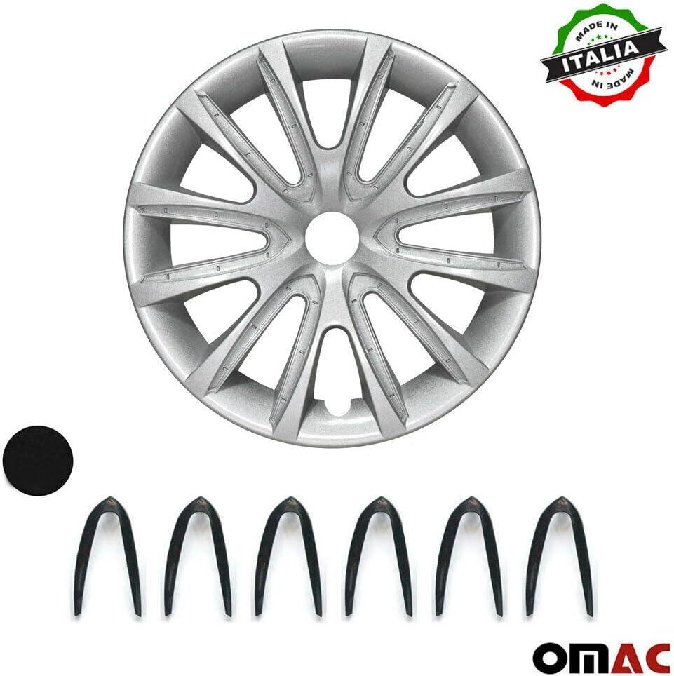 OMAC Radkappen Radblenden Radzierblenden Set 16" Zoll Kompatibel mit Auto KFZ PKW ABS | Radzierblend