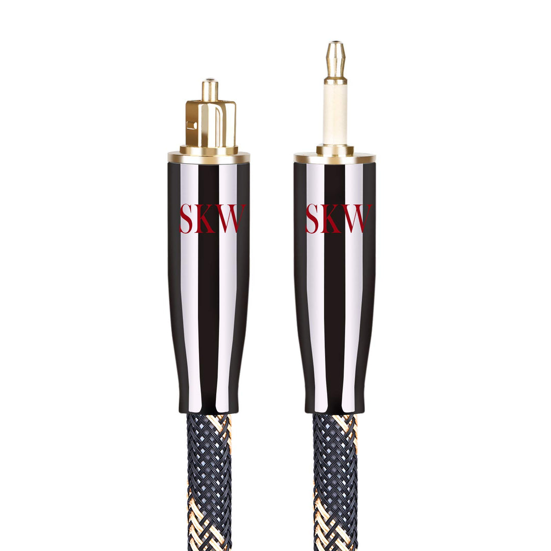 SKW Mini TOSLINK Kabel, Optisches Digital Audio Toslink Kabel auf Mini Toslink (S/PDIF), überträgt D