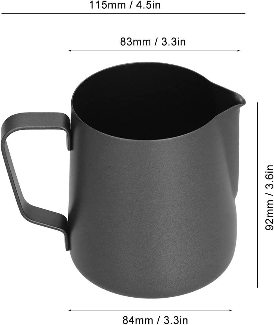 400ml Edelstahl Milchkrug Aufschäumen, Aufschäumen Krug Kaffee Milchaufschäumen Krug Tasse Milchkann