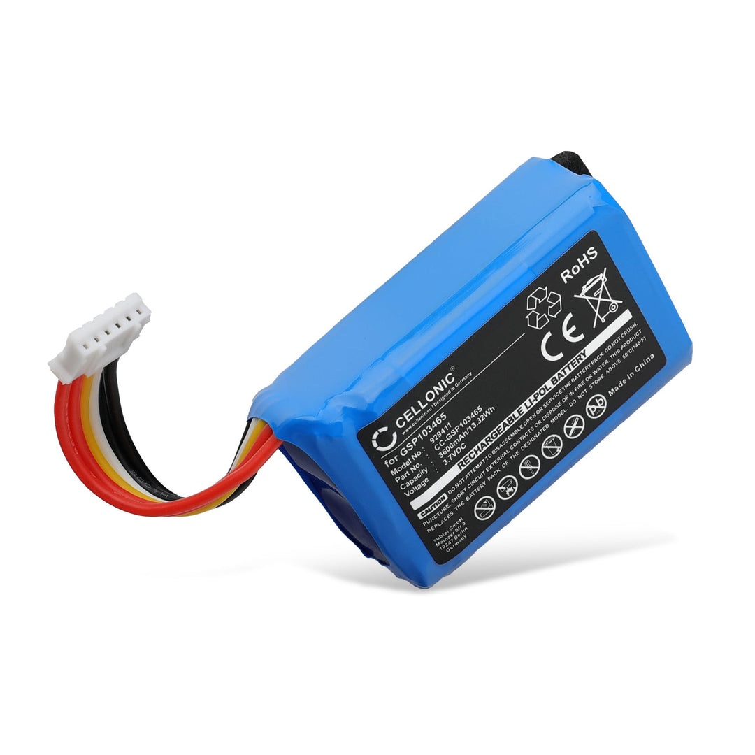 CELLONIC 1x Akku für Lautsprecher Kompatibel mit JBL Link 10, GSP103465 - (3600mAh, 3.7V)