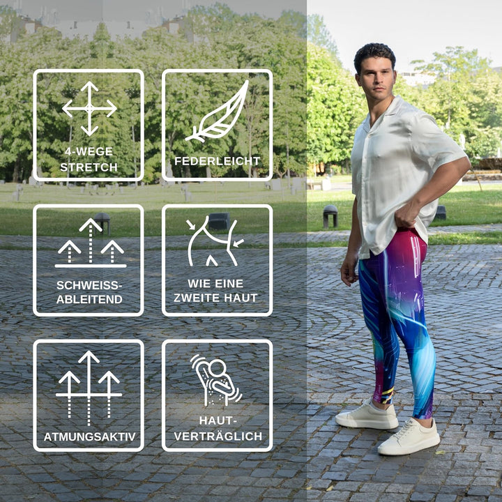 Kapow Meggings - Die originalen Männer-Leggings: Ideal für Fitness, Laufen, Mode, Festivals, Partys