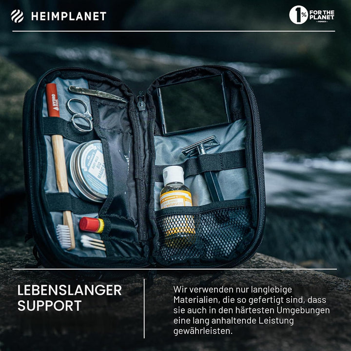 HEIMPLANET Original | HPT Carry Essentials - DOPP KIT Kulturtasche | Wasserfester Kulturbeutel aus r