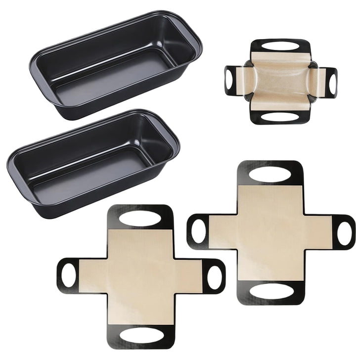 PORFOYO Brotbackform Kasten 2er Set Kastenform Brot Backform, 25,7 x 13 x 5,8 cm Edelstahl Brotbackf