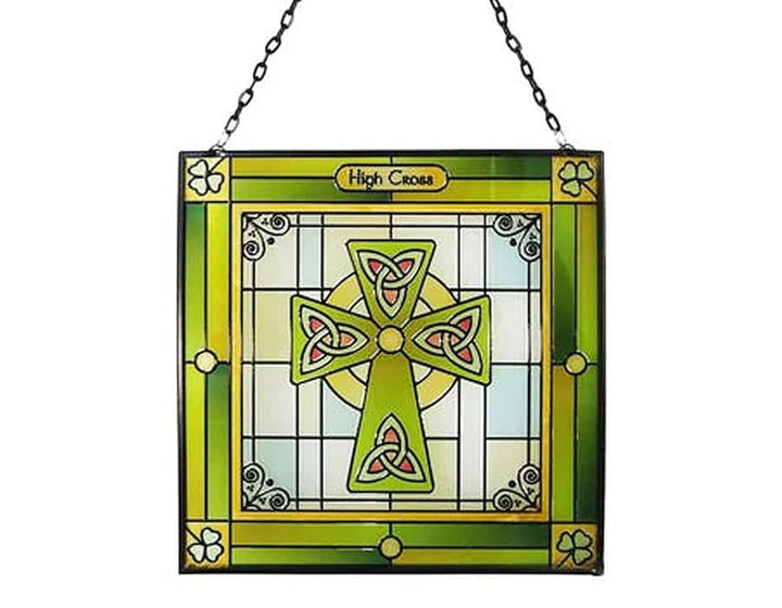 Royal Tara Sonnenfänger aus Buntglas Paneel Hausdekoration (Hohes Kreuz), Hohes Kreuz