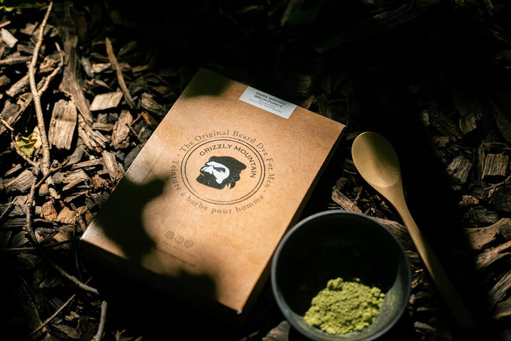 Grizzly Mountain Natural Beard Dye für Bart und Schnurrbart (dunkelbraun) dunkelbraun 100 g (1er Pac