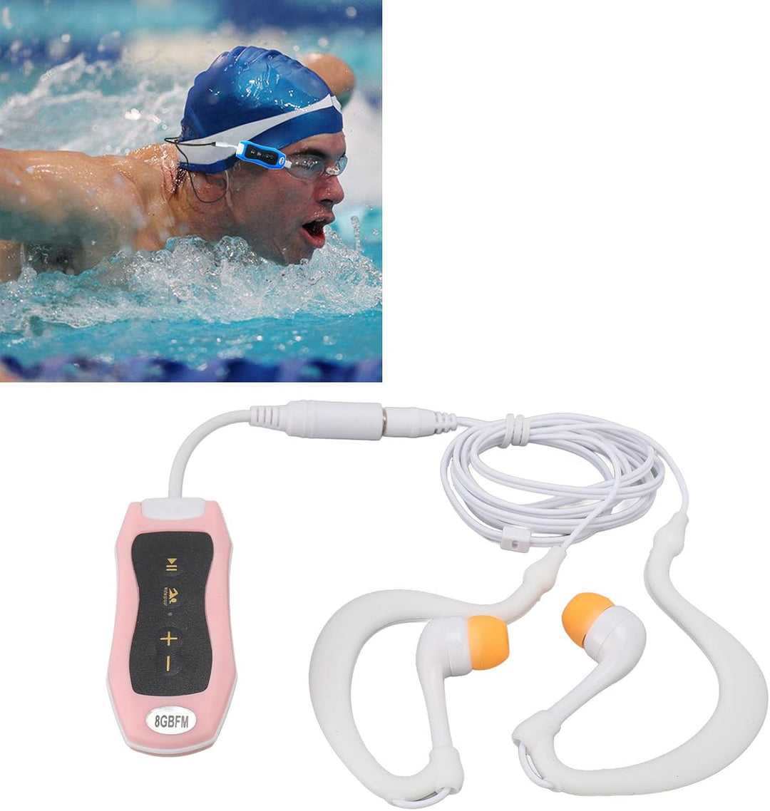Hydrodynamischer MP3-Player mit Wasserdichtem Kopfhörer, 8 GB, Wiederaufladbarer IPX8-Musikplayer mi