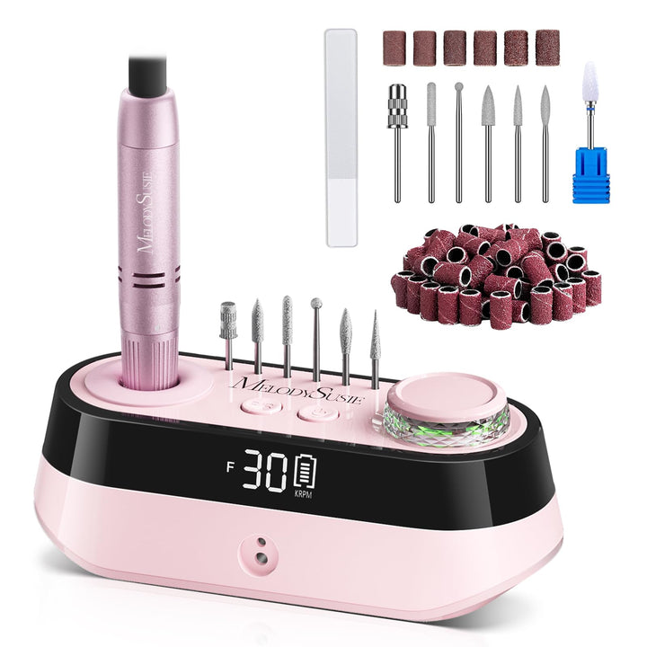 MelodySusie SC320A Professioneller Tisch-Nagelfräser, 30000 U/min Wiederaufladbare Elektrische Nagel