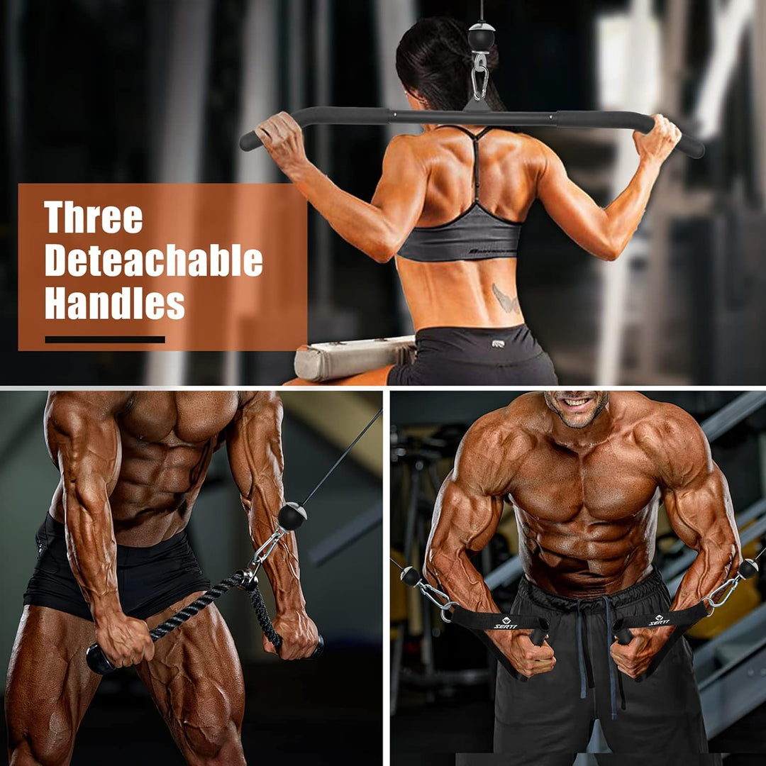 SERTT Home Gym Riemenscheiben-System, Trizeps-Workout-Riemenscheiben-System für LAT Pulldown, Bizeps