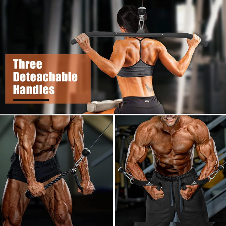 SERTT Home Gym Riemenscheiben-System, Trizeps-Workout-Riemenscheiben-System für LAT Pulldown, Bizeps