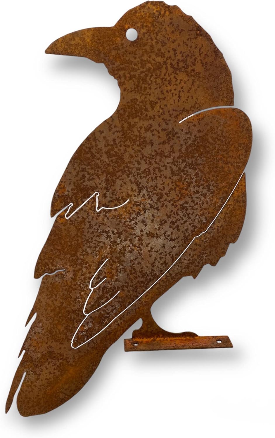 Crispe home & garden Gartenstecker Edelrost - Vogel Rabe - Höhe 34 cm, Rabe