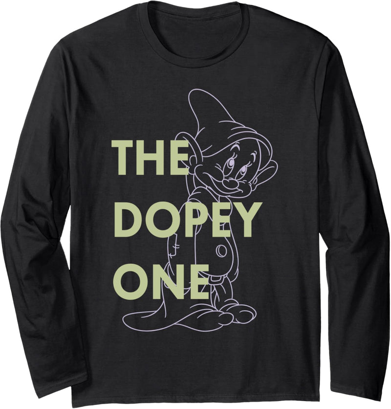 Disney Snow White The Dopey One Portrait Langarmshirt