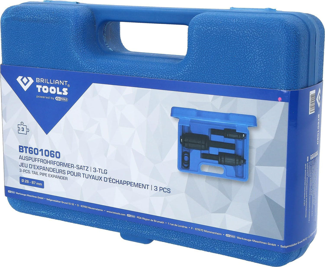 BRILLIANT TOOLS BT601060 Auspuffrohrformer-Satz | 3-tlg [Powered by KS TOOLS]