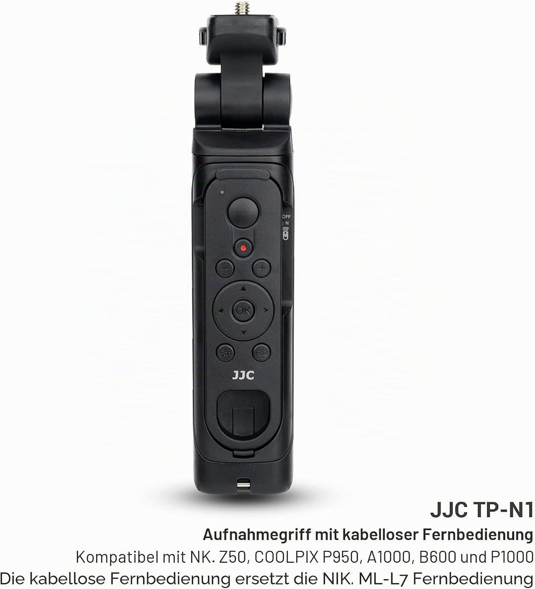 JJC Mini-Stativ mit kabelloser Fernbedienung für Nikon Z6 II Z7 II Z fc Z50 Coolpix P1000 P950 A1000