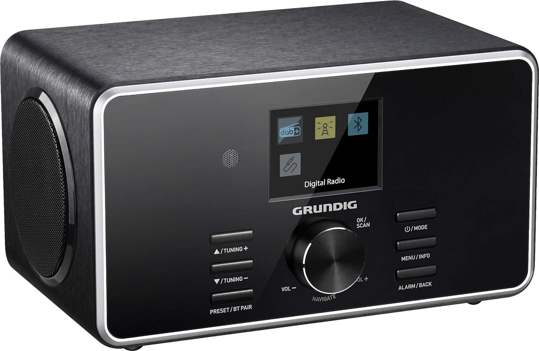 GRUNDIG DTR 4500 DAB+ Digital Radio schwarz Schwarz Stereo 2.0 / Bluetooth & DAB+ Single, Schwarz St