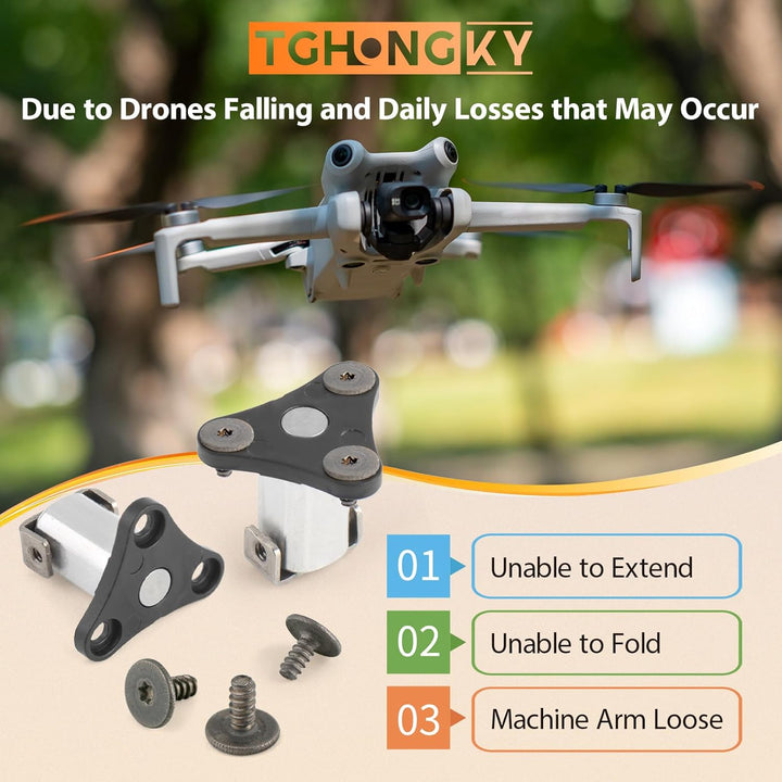 2 Stück Drohne Vorderarmwelle für DJI Mini 3 take Vorderarmdrehpunkt Ersatzteile für DJI Mini 4 Pro