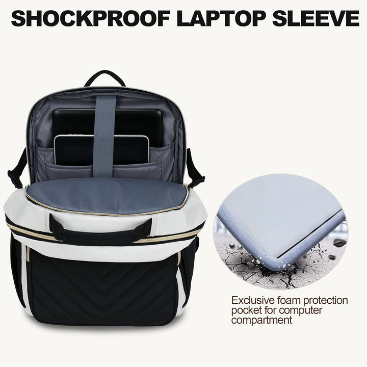 VANKEAN Laptop-Rucksack für Damen und Herren, 17,3 Zoll (43,9 cm), Modischer Rucksack, Wasserdichter