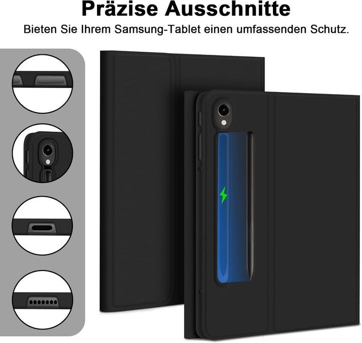 Bettdow für Samsung Galaxy Tab S10 Lite/S10 FE 10.9" 2025 Tastatur Hülle, Deutsch QWERTZ Layout Abne