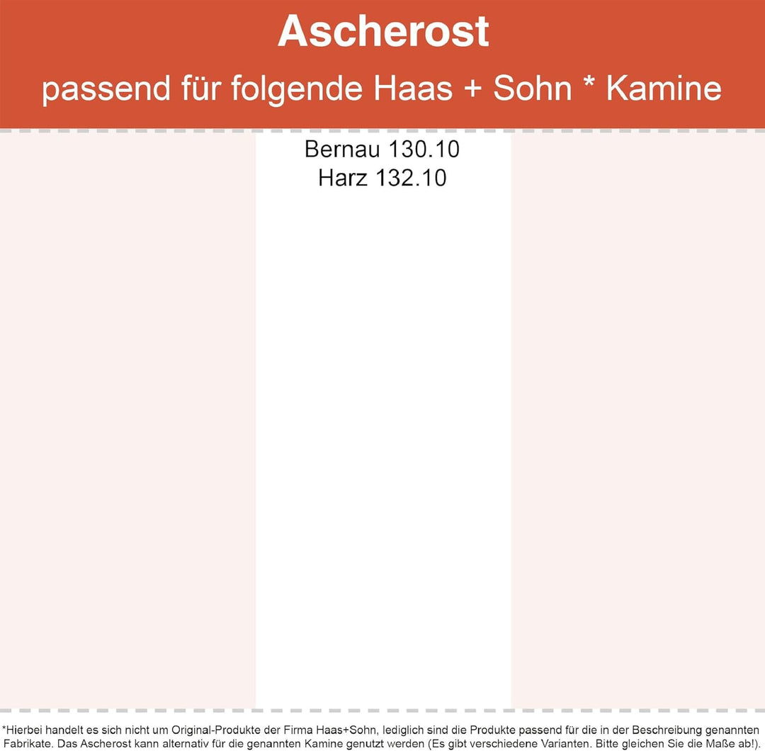 Kaminrost/Ascherost Eckig 230 x 230 x 15 mm passend für Haas+Sohn ** Kaminöfen inkl. Modellübersicht
