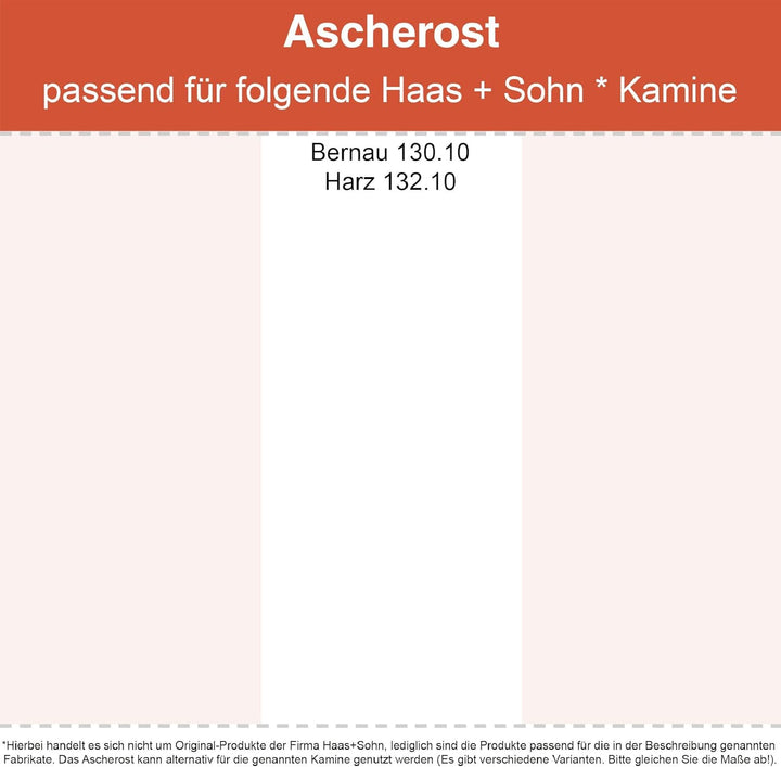 Kaminrost/Ascherost Eckig 230 x 230 x 15 mm passend für Haas+Sohn ** Kaminöfen inkl. Modellübersicht