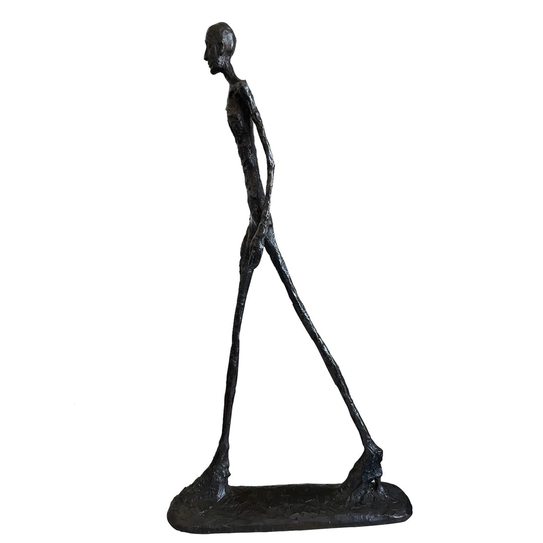 Giacometti Bronze Figur, Abstrakte Mann Skulptur, Elegante Bronze Skulpturen Deko Ornament,Braun,60C