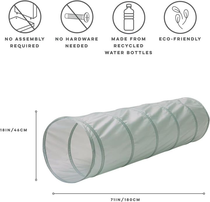 3 Sprouts - Krabbeltunnel für Kinder ab 1 Jahr – Spieltunnel Indoor & Outdoor - Grün, grün