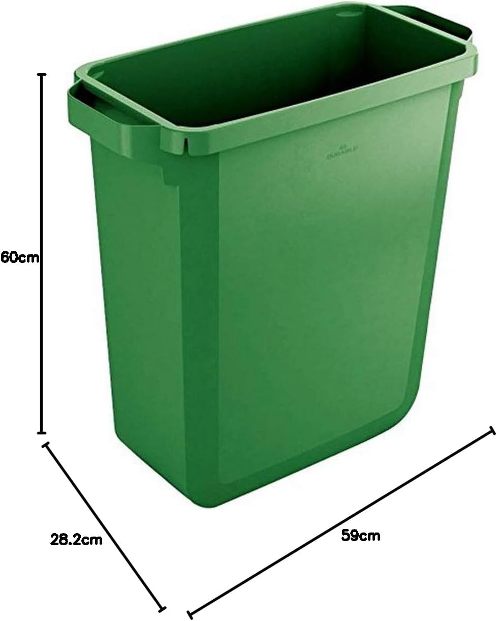 Durable Abfalleimer Durabin 60 Liter, lebensmittelecht, mit Tragegriffen, grün, 1800496020 Behälter