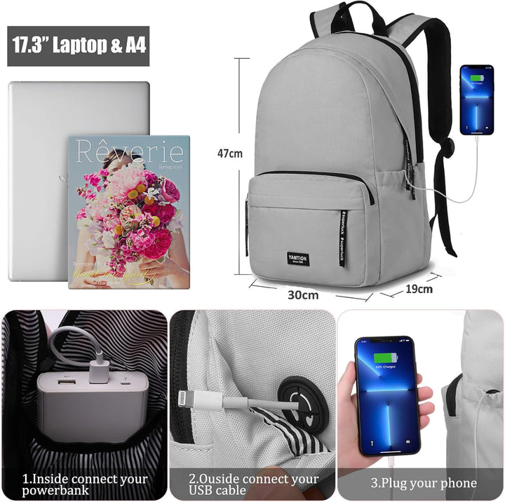 YAMTION Rucksack Herren Schulrucksack Jungen Teenager,Schultasche Mädchen Teenager Rucksack Laptop D