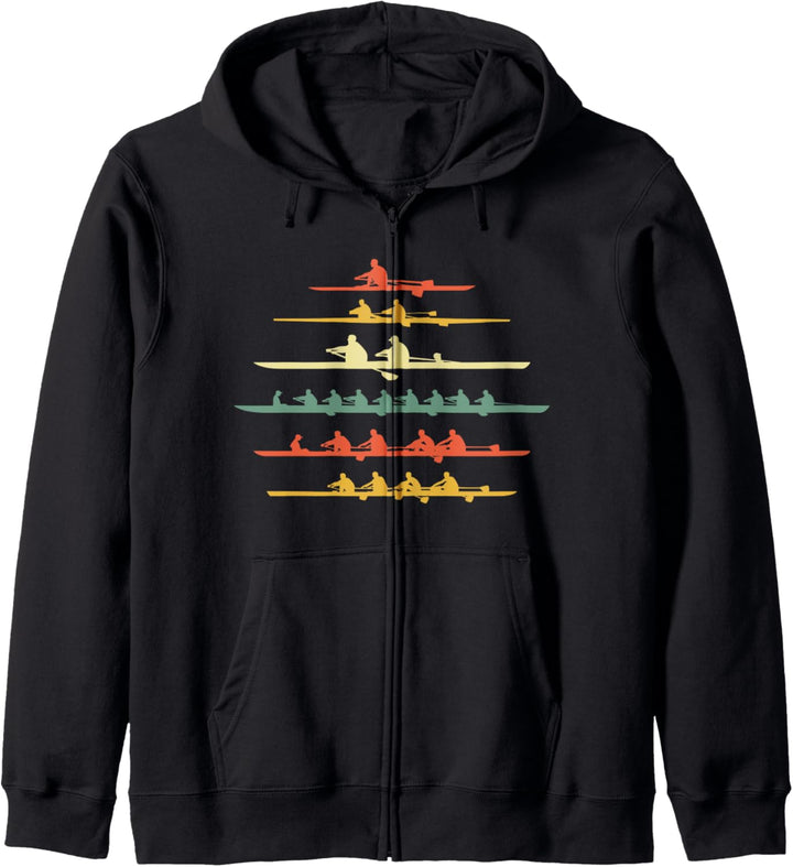 Rudern Vintage Ruderer Geschenk Row Rower Retro Kapuzenjacke