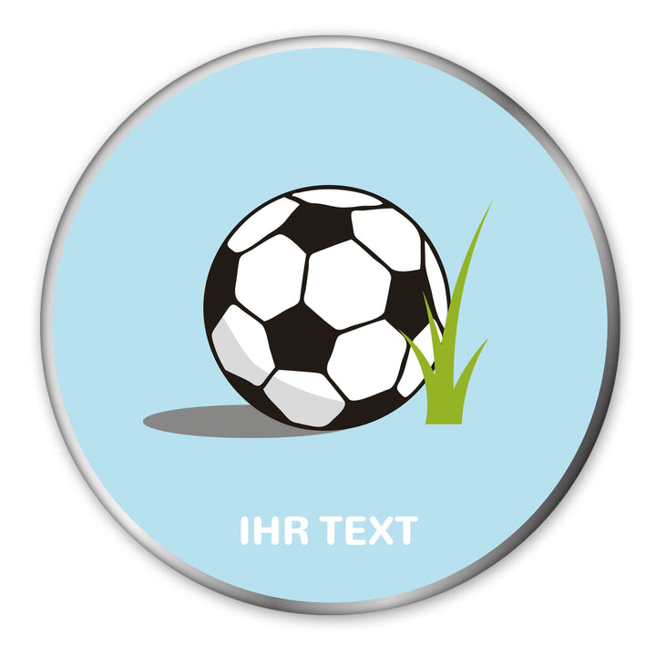 STEMPEL-FABRIK Geschenkdose Rund mit Aufdruck - Motiv Fussball - Personalisiertes Geschenk - Keksdos