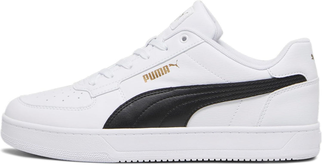 Puma Unisex's Caven 2.0 Sneaker 42.5 EU Puma White Puma Black Gold, 42.5 EU Puma White Puma Black Go