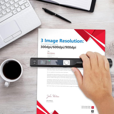 Tragbarer Handscanner, Schnelles Scannen von A4-Dokumenten Im JPEG/PDF-Format mit 900 DPI, Kompatibe