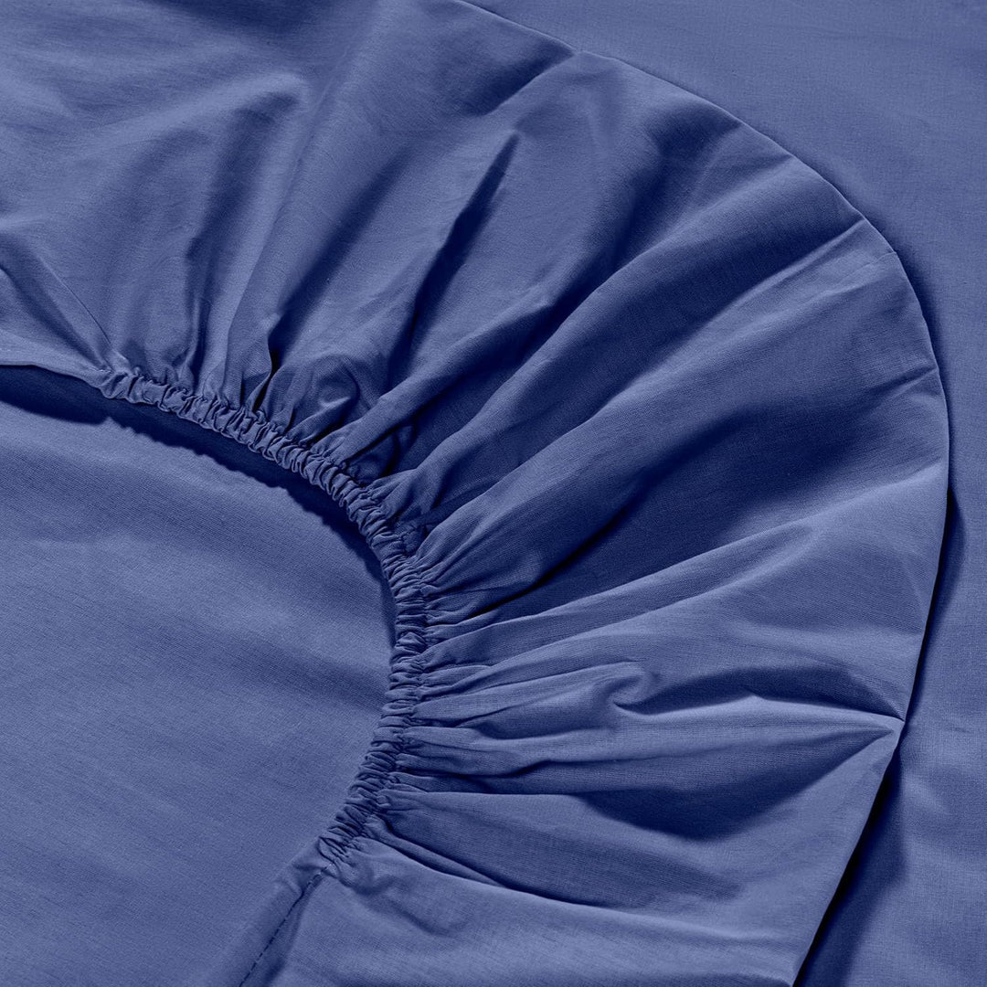 Caleffi - Bettwäsche-Set aus Baumwolle, einfarbig, Einzelbett, Blau