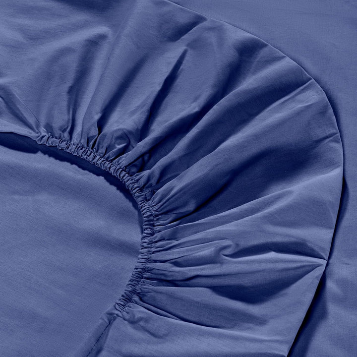 Caleffi - Bettwäsche-Set aus Baumwolle, einfarbig, Einzelbett, Blau