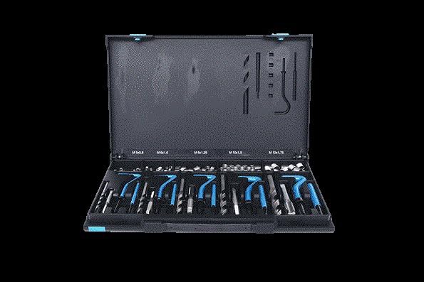KS Tools 150.6150 Nirostahl Gewinde-Reparatur-Satz M5-M12, 130-tlg.