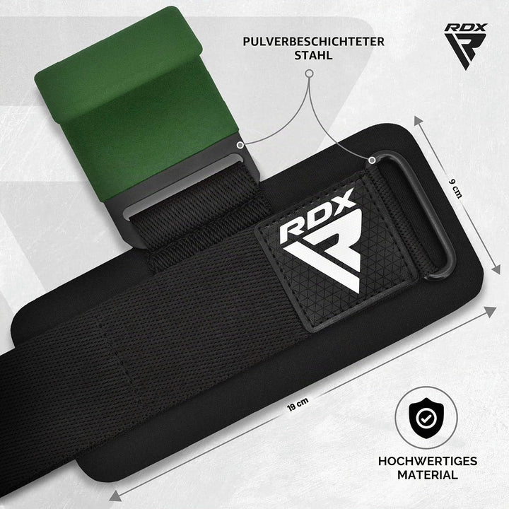 RDX Zughilfen Haken Krafttraining, 8mm Gepolstert Handgelenkschutz, Profi Bodybuilding Gewichtheben