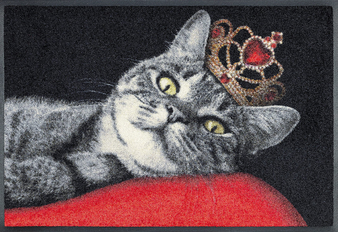 wash+dry Fussmatte, Royal Cat 50x75 cm, innen und aussen, waschbar