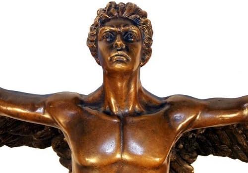 Kunst &amp; Ambiente - Erotische Bronzefigur - Ikarus/Geflügelter Mann - signiert - Adolph Alexander Wei