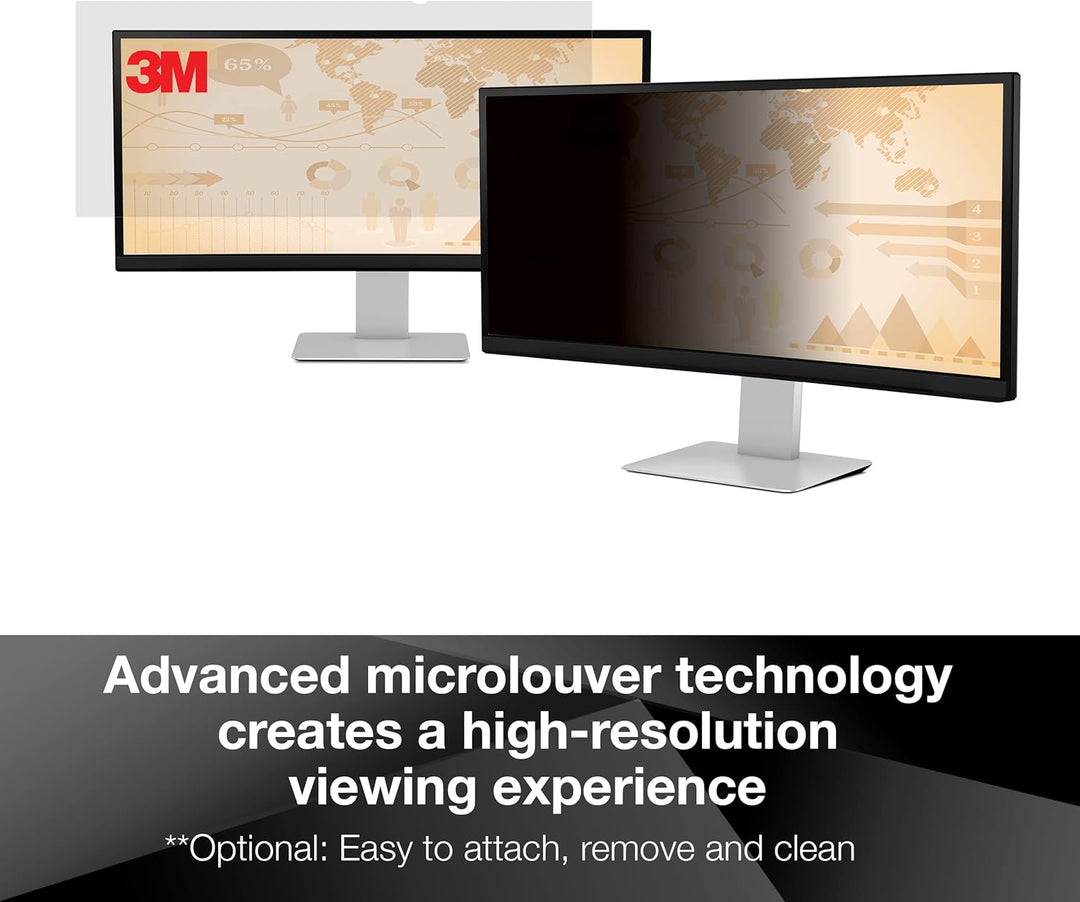 3M PF240W1E Vollbild-Sichtschutzfilter für 61 cm (24 Zoll) Breitbild-Monitor (Aspektverhältnis 16:10