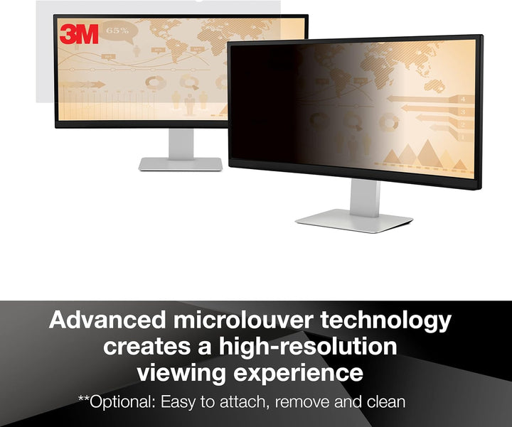 3M PF240W1E Vollbild-Sichtschutzfilter für 61 cm (24 Zoll) Breitbild-Monitor (Aspektverhältnis 16:10