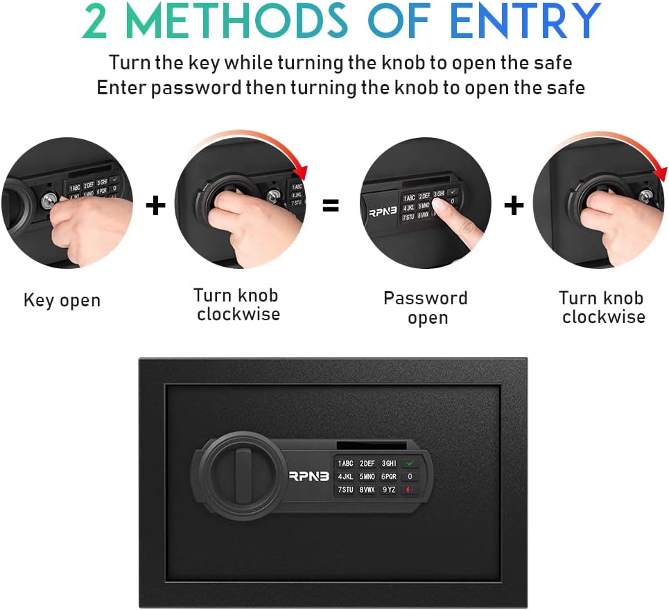 RPNB Deluxe-Tresor und Schliessfach, Spardose, Tresor mit digitaler Tastatur, perfekt für die Aufbew