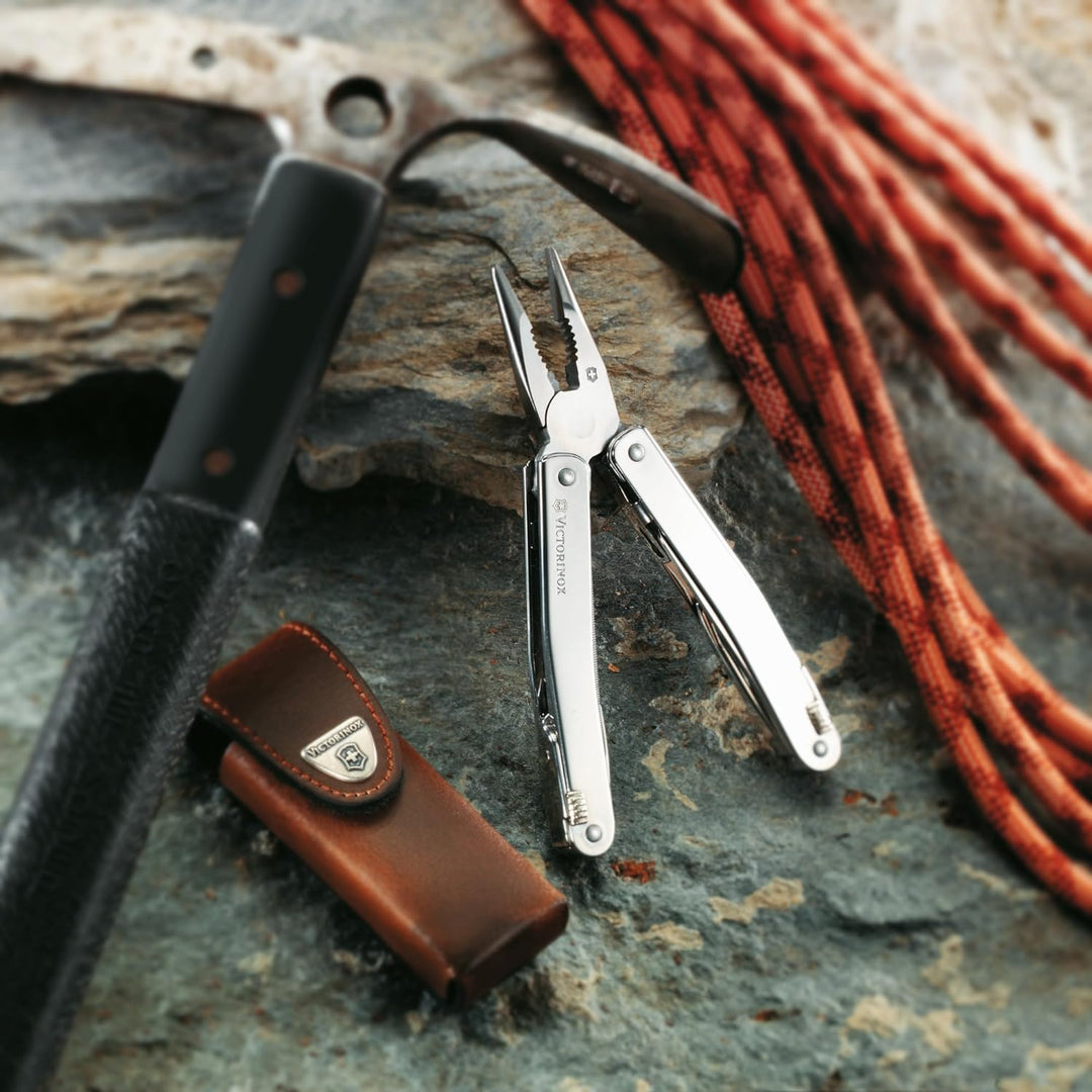 Victorinox, Multifunktionswerkzeug, Swiss Tool Spirit X, Silber (24 Funktionen, Feststellklinge, Kom