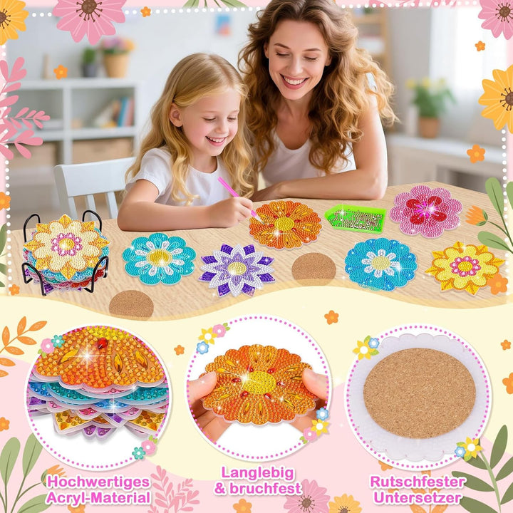 Basteln Mädchen 8 9 10 7 Jahre: Geschenke für Mädchen 7 8 9 10 11 Jahre Diamond Painting Kinder Blum