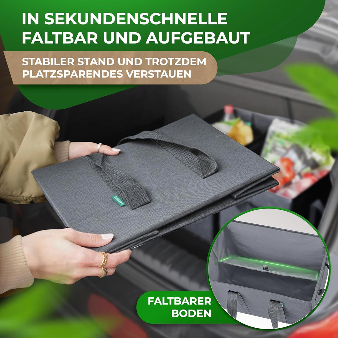 COTTARA® grosse Einkaufstasche faltbar 3er Pack & Obstnetz – stabiler grosser Einkaufskorb faltbar m